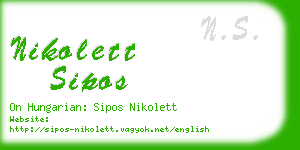 nikolett sipos business card